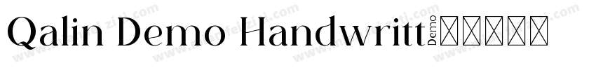 Qalin Demo Handwritt字体转换